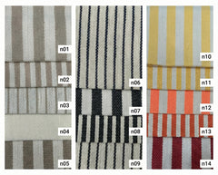 Striped Cotton Bench Cushion With Foam, Window Seat Cushion, Natural Reading Nook Cushion, 2-5" Thickness Floor Cushion, Daybed Cushion