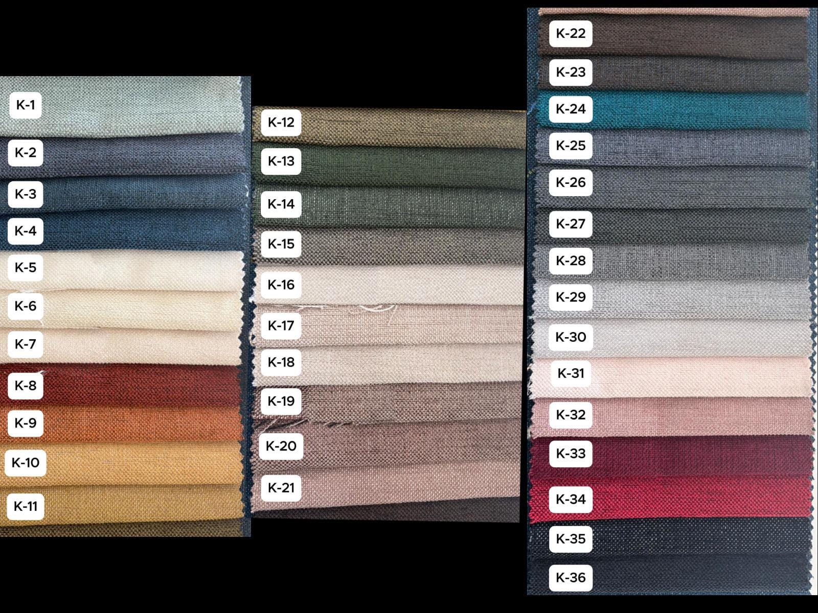 fabric colour chart