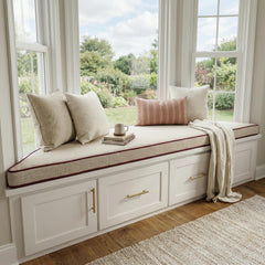 Custom Trapezoid Bench Cushion – Made to Measure Window Seat Cushion – Angled Bay Window Cushion – Removable Cover, Trapezium Bench Cushions