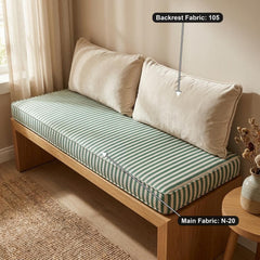 Custom Bench Cushion With Backrest, Window Seat & Banquette Cushion Set, Matching Back Pillows, 2-5" Thickness, Custom Size