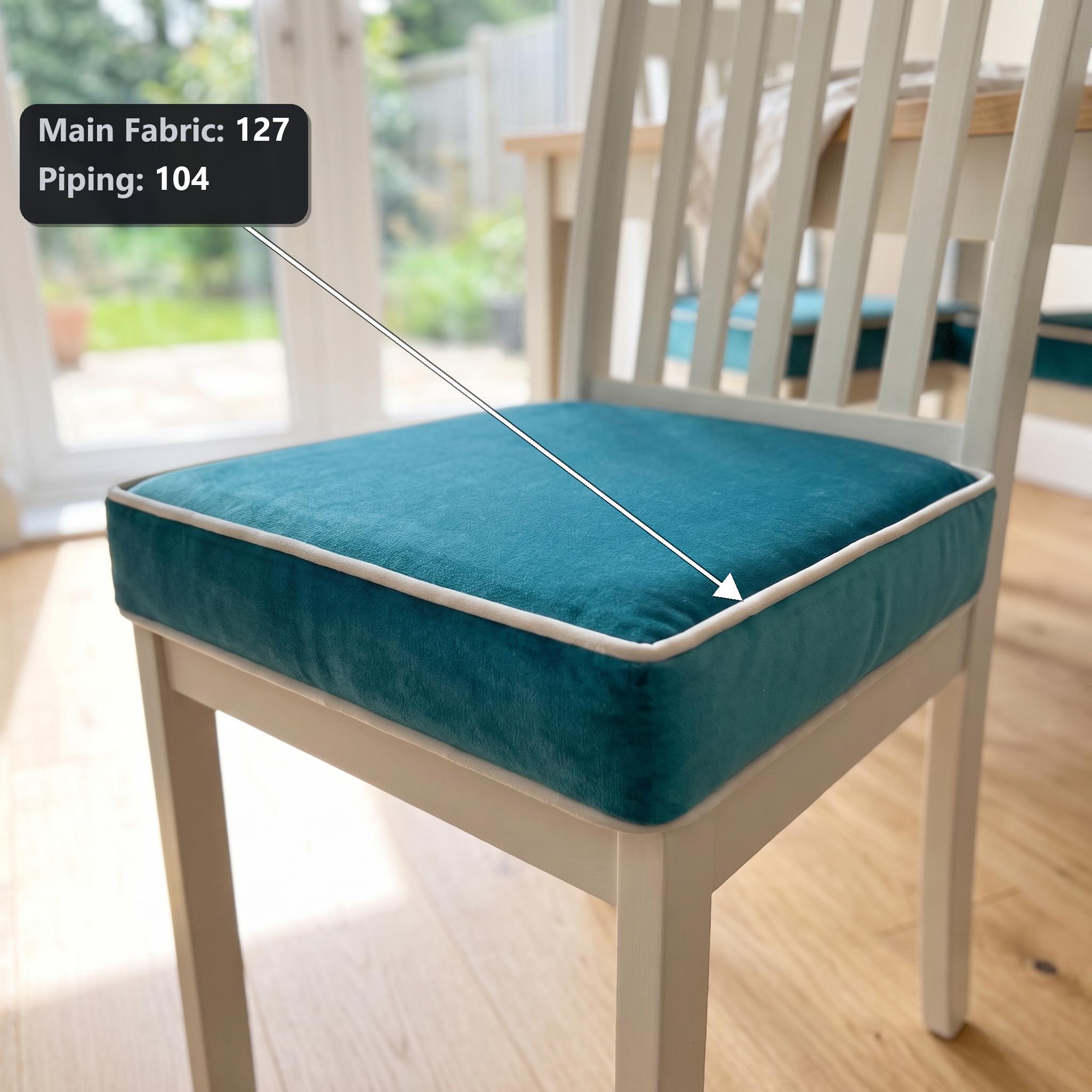 Custom chair cushion tie detail