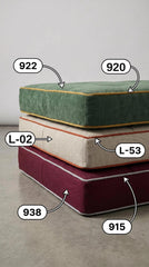 Custom Linen Bench Cushion With Foam, Window Seat Cushion With Contrast Piping, 2-5" Thickness Options, 250+ Colors, Custom Size Cushion
