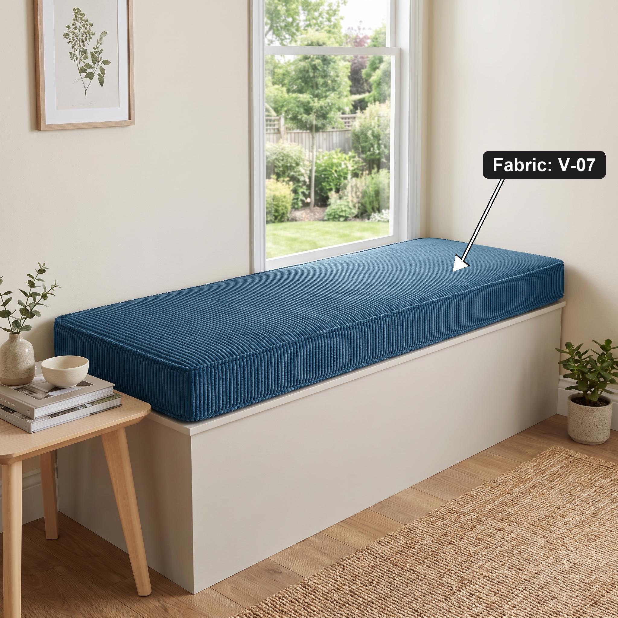 Corduroy cushion entryway seating
