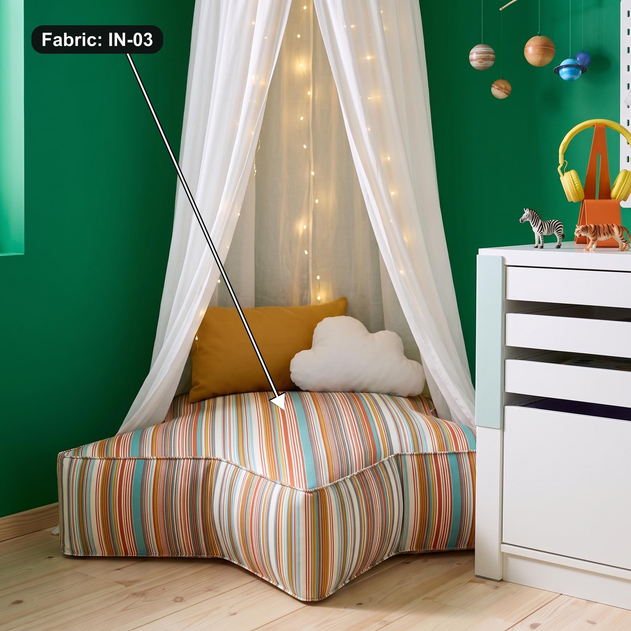 Star floor cushion for reading nook