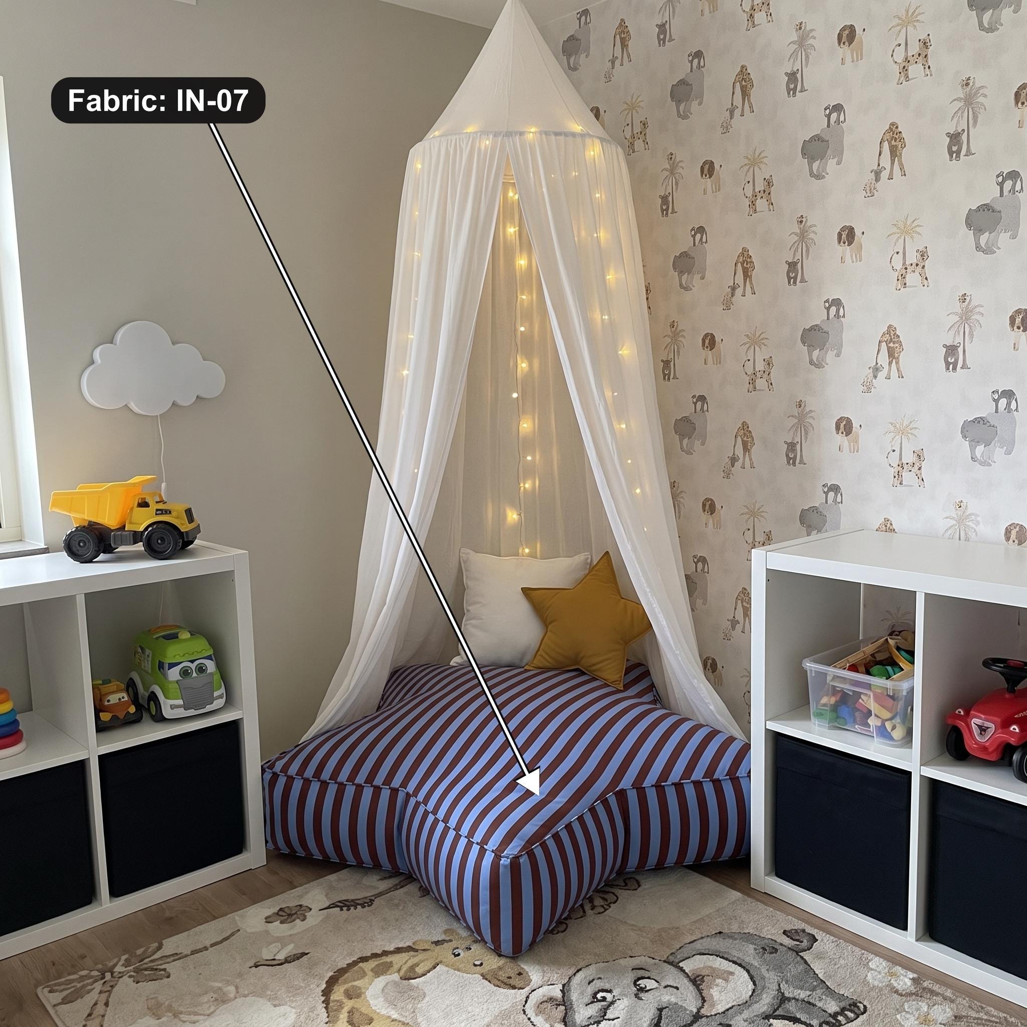 Star cushion in a nursery