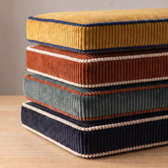 Custom corduroy bench cushion with high density foam