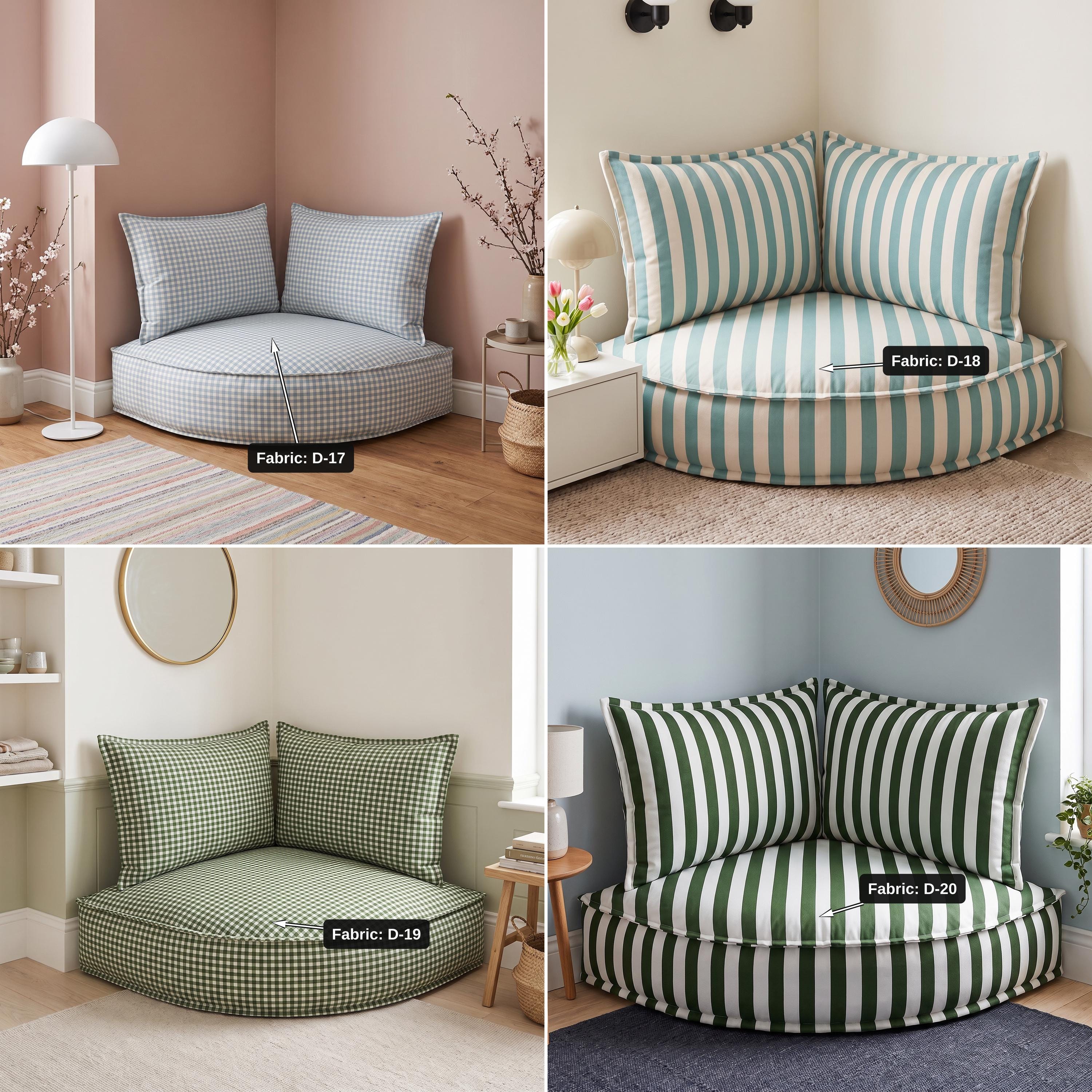 Gingham fabric swatches