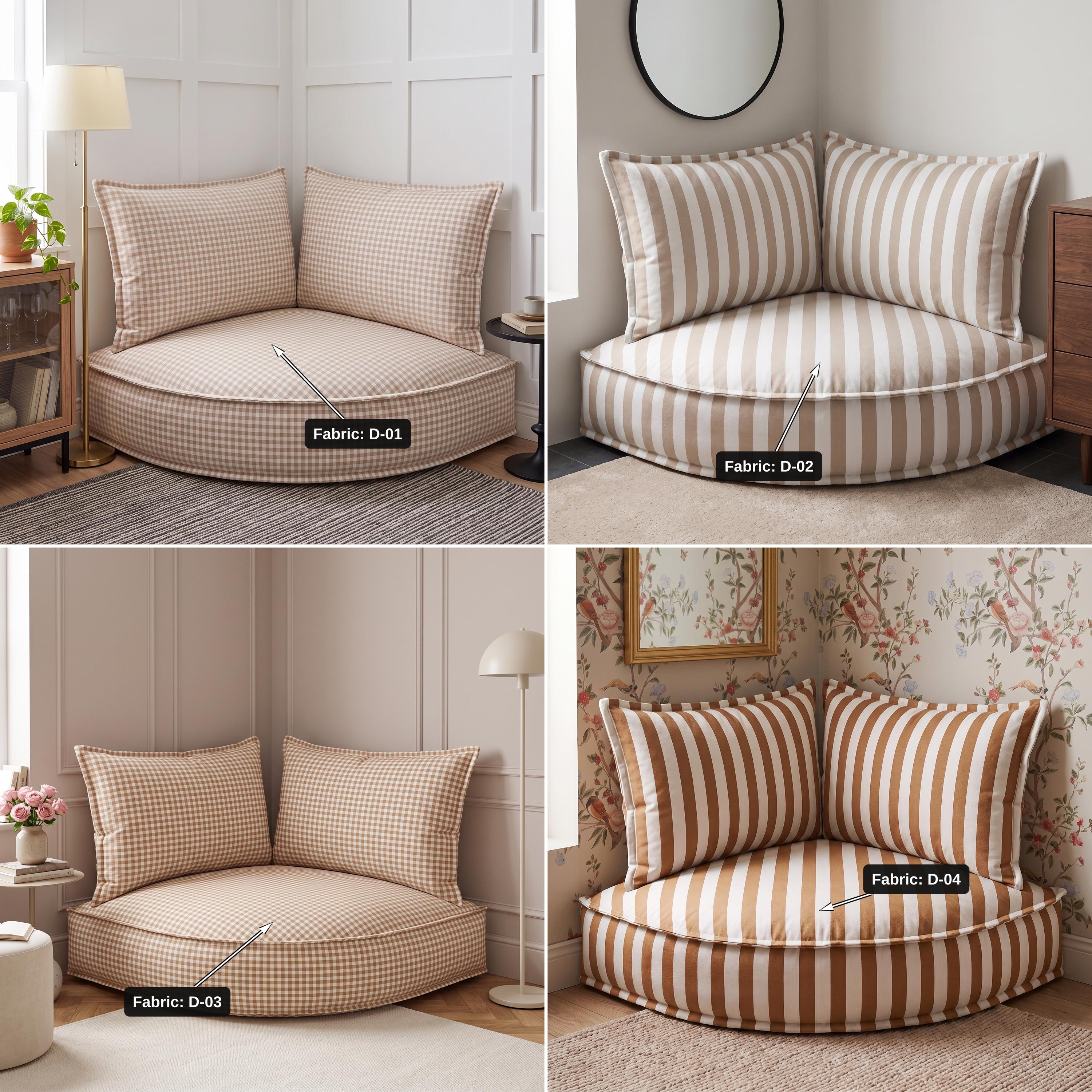 Corner floor seating for kids