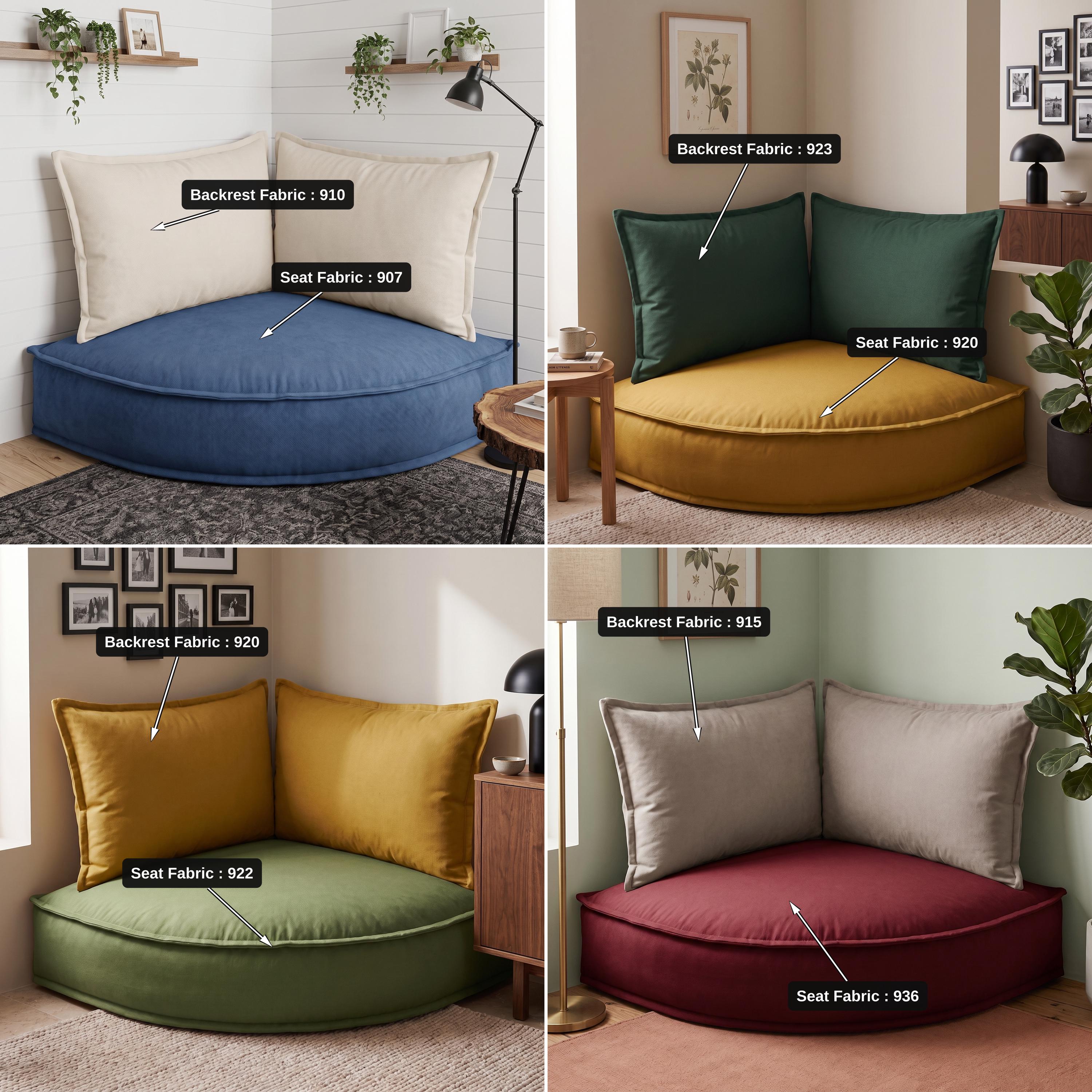 Plush corner cushion lifestyle photo