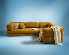 Poufudic L Shaped Corner Sofa Mustard