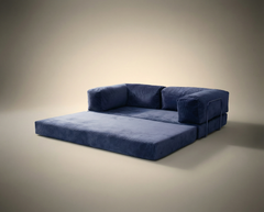 Navy Blue Poufudic Sofa