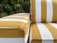 Mustard Cabana Stripe Modular Outdoor Sofa