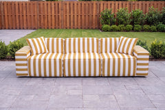 Mustard Cabana Stripe Modular Outdoor Sofa