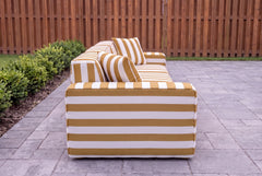 Mustard Cabana Stripe Modular Outdoor Sofa