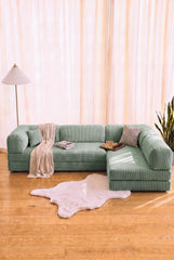 Poufudic Ecksofa in Wassergrün
