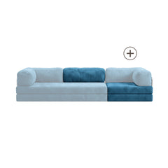 Poufudic Lungo Sofa Upgrade in Indigo corduroy