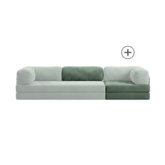 Poufudic Lungo Sofa Upgrade in Green corduroy