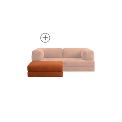 Poufudic Ottoman Upgrade in Brick corduroy