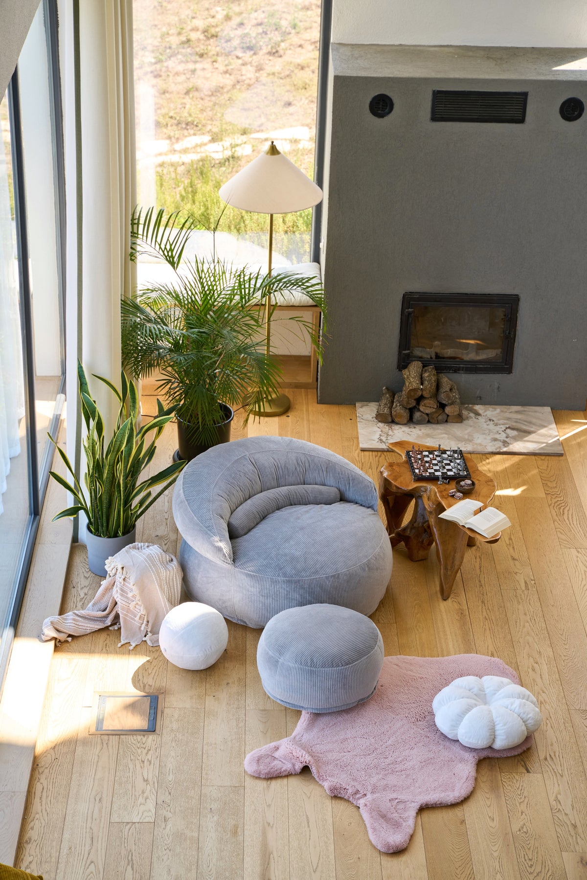 Gray Felix XL Pouf