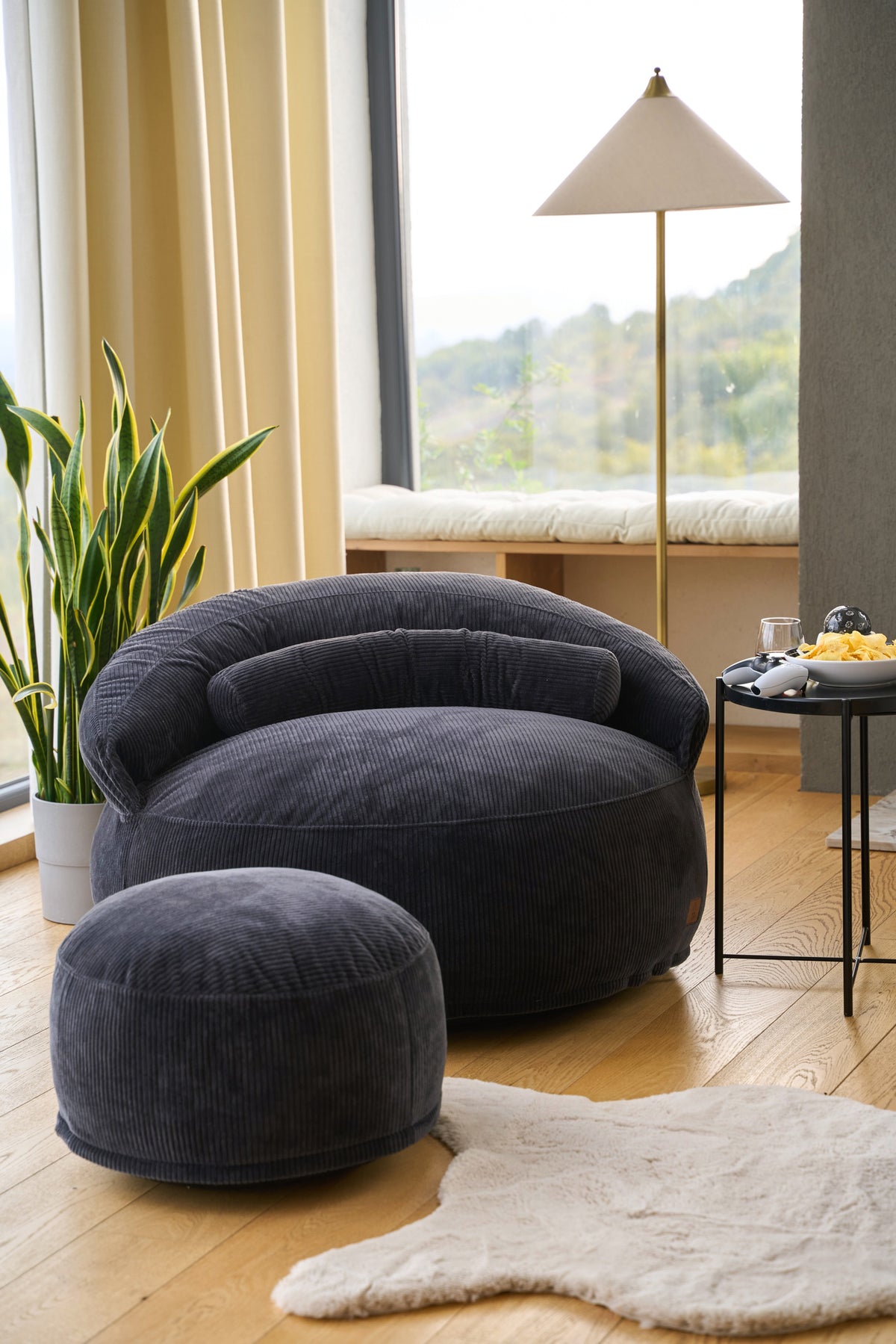 Anthracite Felix XL Pouf