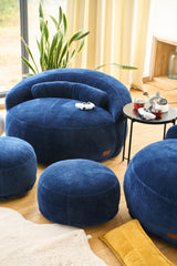 Navy Blue Felix XL Pouf