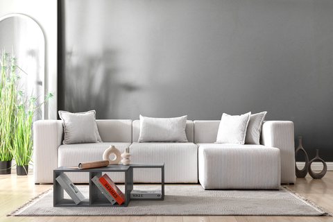 Modern Cloud Sectional Couches for Living Room, Orange Modular Sofa with Ottoman, No Assembly Needed, L Shaped Sectional Couch, Boneless Chaise Lounge