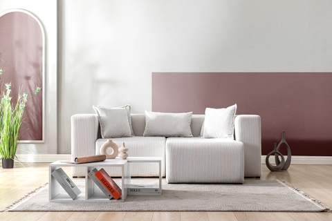 Modern Cloud Sectional Couches for Living Room, Orange Modular Sofa with Ottoman, No Assembly Needed, L Shaped Sectional Couch, Boneless Chaise Lounge