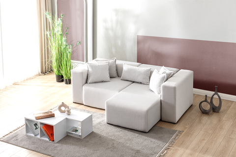 Modern Cloud Sectional Couches for Living Room, Orange Modular Sofa with Ottoman, No Assembly Needed, L Shaped Sectional Couch, Boneless Chaise Lounge