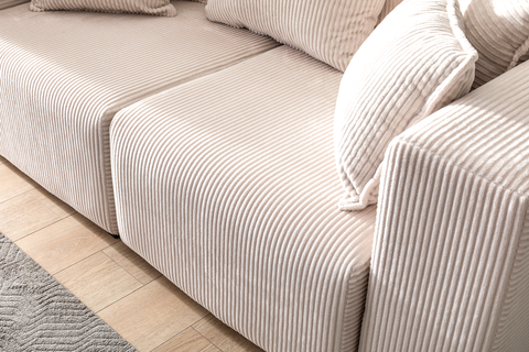 Modern Cloud Sectional Couches for Living Room, Orange Modular Sofa with Ottoman, No Assembly Needed, L Shaped Sectional Couch, Boneless Chaise Lounge