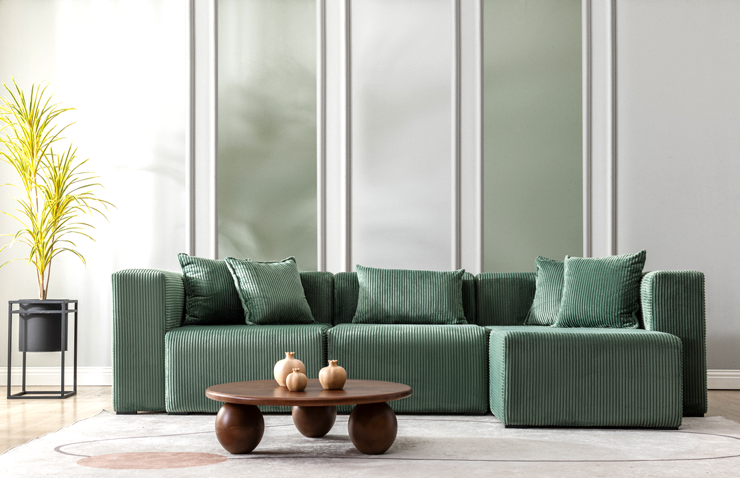 Modern Cloud Sectional Couches for Living Room, Orange Modular Sofa with Ottoman, No Assembly Needed, L Shaped Sectional Couch, Boneless Chaise Lounge
