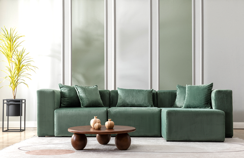 Modern Cloud Sectional Couches for Living Room, Orange Modular Sofa with Ottoman, No Assembly Needed, L Shaped Sectional Couch, Boneless Chaise Lounge