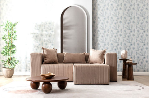 Modern Cloud Sectional Couches for Living Room, Orange Modular Sofa with Ottoman, No Assembly Needed, L Shaped Sectional Couch, Boneless Chaise Lounge