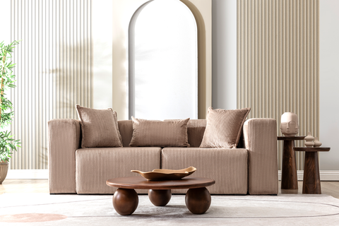Modern Cloud Sectional Couches for Living Room, Orange Modular Sofa with Ottoman, No Assembly Needed, L Shaped Sectional Couch, Boneless Chaise Lounge