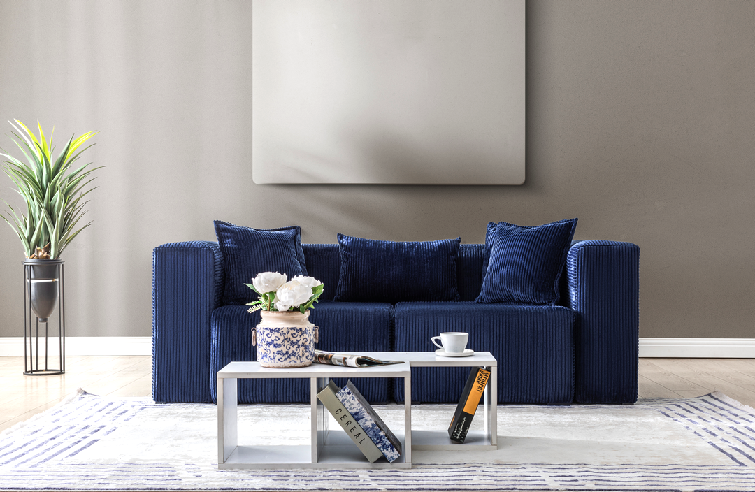 Modern Cloud Sectional Couches for Living Room, Orange Modular Sofa with Ottoman, No Assembly Needed, L Shaped Sectional Couch, Boneless Chaise Lounge