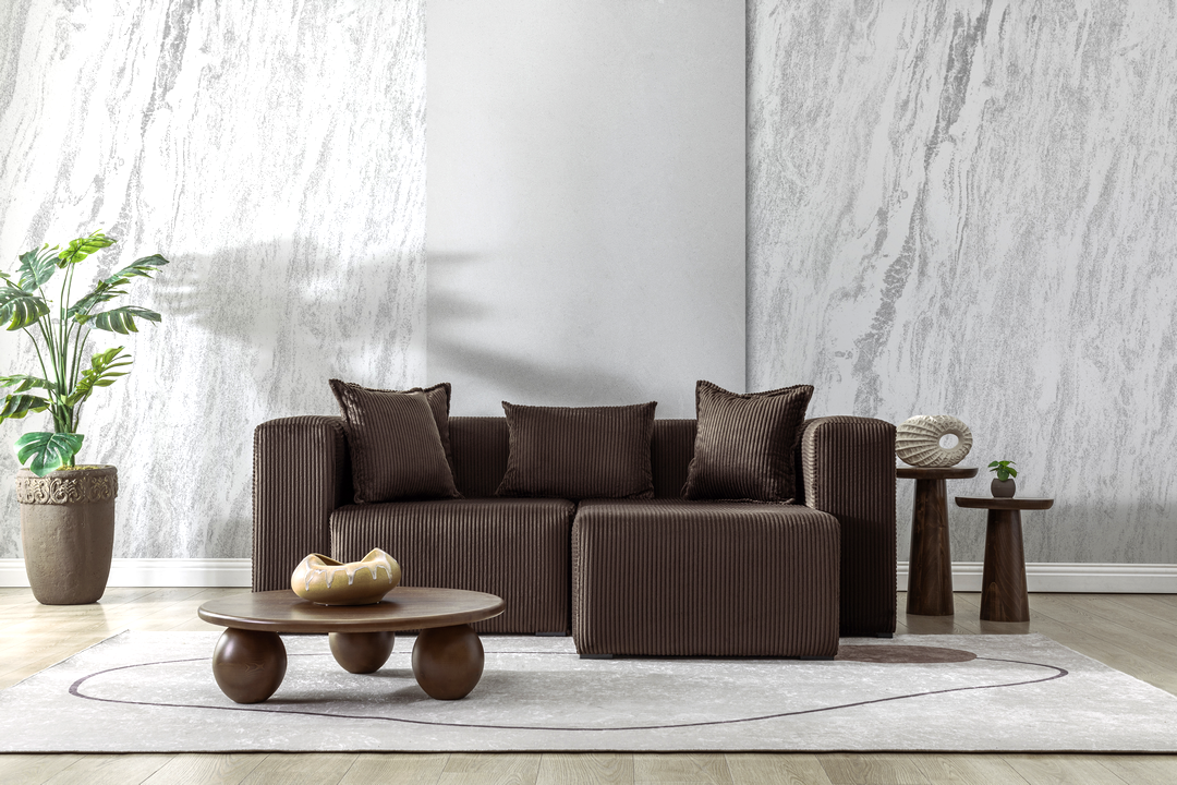 Modern Cloud Sectional Couches for Living Room, Orange Modular Sofa with Ottoman, No Assembly Needed, L Shaped Sectional Couch, Boneless Chaise Lounge