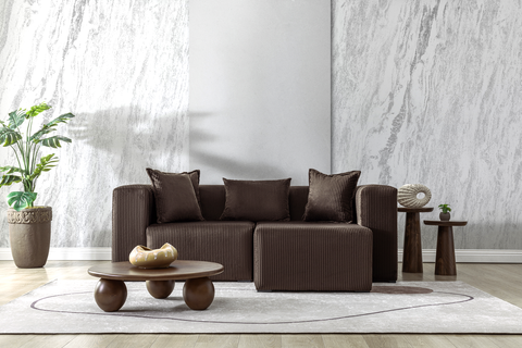 Modern Cloud Sectional Couches for Living Room, Orange Modular Sofa with Ottoman, No Assembly Needed, L Shaped Sectional Couch, Boneless Chaise Lounge