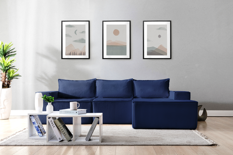 L Shaped Livingroom sofa, Sectional couch, Comfy Chaise Couch, Modern Modular Sofas, Minimalist Couch, Floor couch, Cozy sofa with ottoman