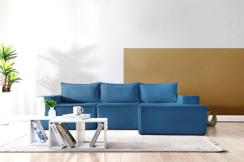 L Shaped Livingroom sofa, Sectional couch, Comfy Chaise Couch, Modern Modular Sofas, Minimalist Couch, Floor couch, Cozy sofa with ottoman