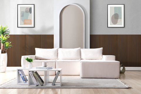 L Shaped Livingroom sofa, Sectional couch, Comfy Chaise Couch, Modern Modular Sofas, Minimalist Couch, Floor couch, Cozy sofa with ottoman