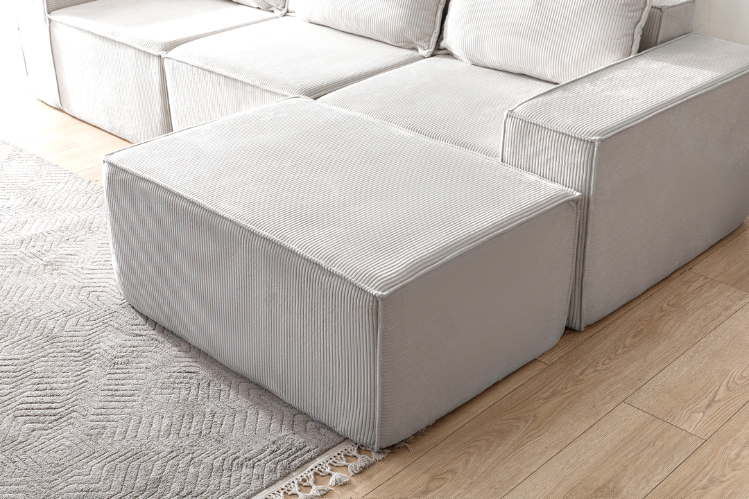L Shaped Livingroom sofa, Sectional couch, Comfy Chaise Couch, Modern Modular Sofas, Minimalist Couch, Floor couch, Cozy sofa with ottoman