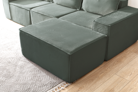 L Shaped Livingroom sofa, Sectional couch, Comfy Chaise Couch, Modern Modular Sofas, Minimalist Couch, Floor couch, Cozy sofa with ottoman