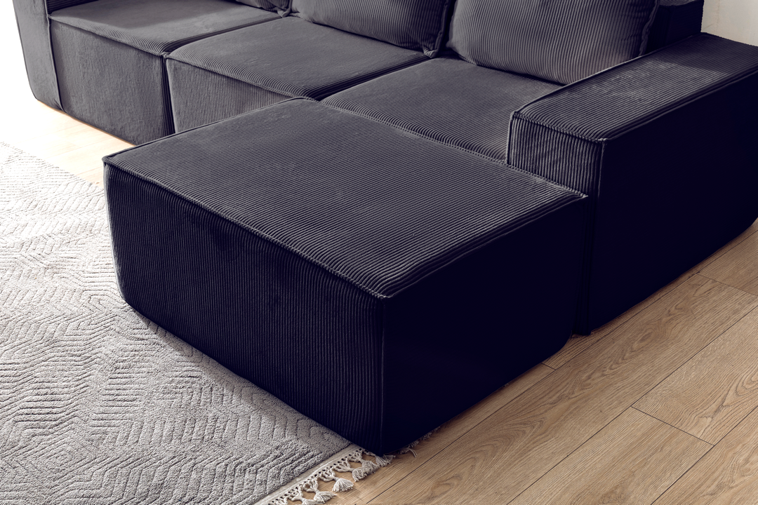 L Shaped Livingroom sofa, Sectional couch, Comfy Chaise Couch, Modern Modular Sofas, Minimalist Couch, Floor couch, Cozy sofa with ottoman