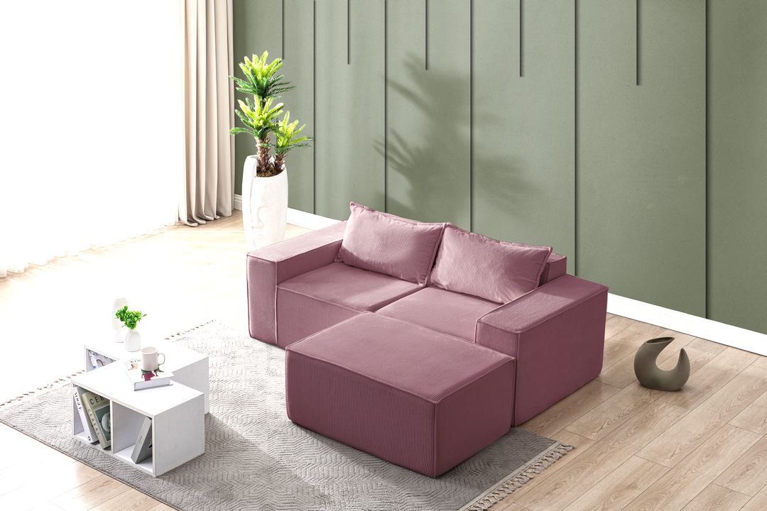 L Shaped Livingroom sofa, Sectional couch, Comfy Chaise Couch, Modern Modular Sofas, Minimalist Couch, Floor couch, Cozy sofa with ottoman