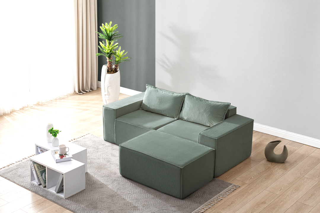 L Shaped Livingroom sofa, Sectional couch, Comfy Chaise Couch, Modern Modular Sofas, Minimalist Couch, Floor couch, Cozy sofa with ottoman