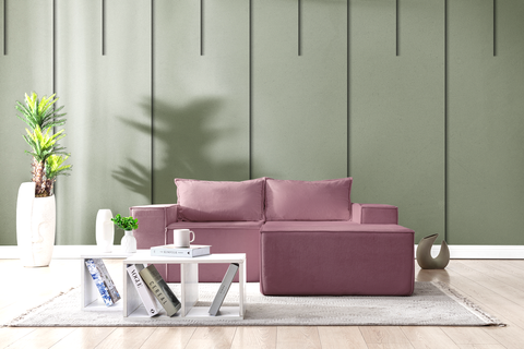 L Shaped Livingroom sofa, Sectional couch, Comfy Chaise Couch, Modern Modular Sofas, Minimalist Couch, Floor couch, Cozy sofa with ottoman