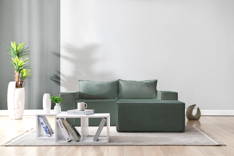 L Shaped Livingroom sofa, Sectional couch, Comfy Chaise Couch, Modern Modular Sofas, Minimalist Couch, Floor couch, Cozy sofa with ottoman