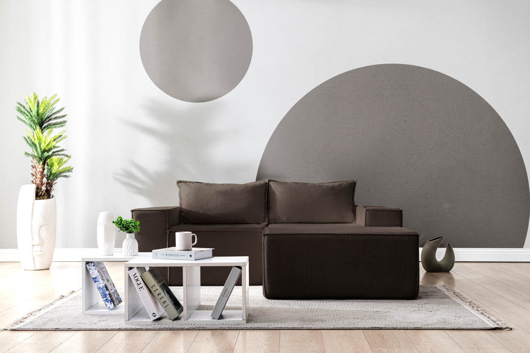 L Shaped Livingroom sofa, Sectional couch, Comfy Chaise Couch, Modern Modular Sofas, Minimalist Couch, Floor couch, Cozy sofa with ottoman
