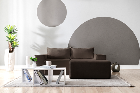 L Shaped Livingroom sofa, Sectional couch, Comfy Chaise Couch, Modern Modular Sofas, Minimalist Couch, Floor couch, Cozy sofa with ottoman