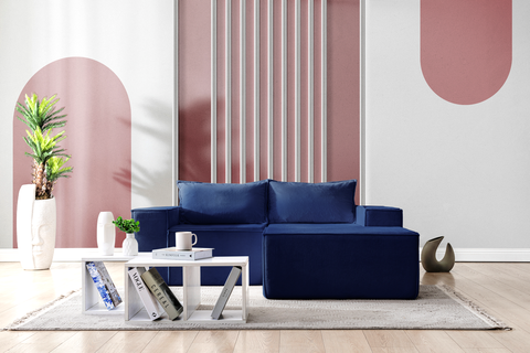 L Shaped Livingroom sofa, Sectional couch, Comfy Chaise Couch, Modern Modular Sofas, Minimalist Couch, Floor couch, Cozy sofa with ottoman