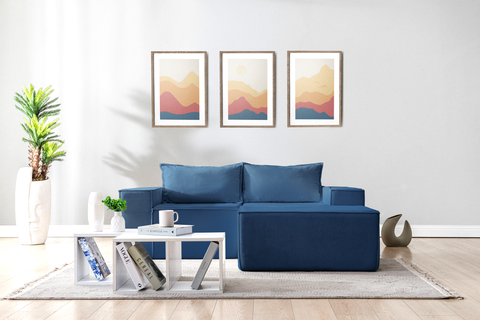 L Shaped Livingroom sofa, Sectional couch, Comfy Chaise Couch, Modern Modular Sofas, Minimalist Couch, Floor couch, Cozy sofa with ottoman